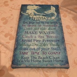 New  Mermaid canvas print for the summer mermaid